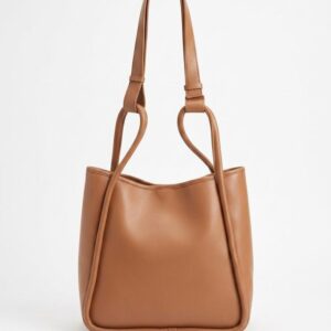 classic brown tote shoulder bag