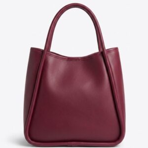 classic wine red tote shoulder bag